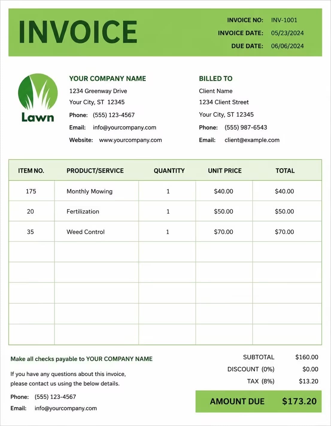 Custom Demolition Invoice Template