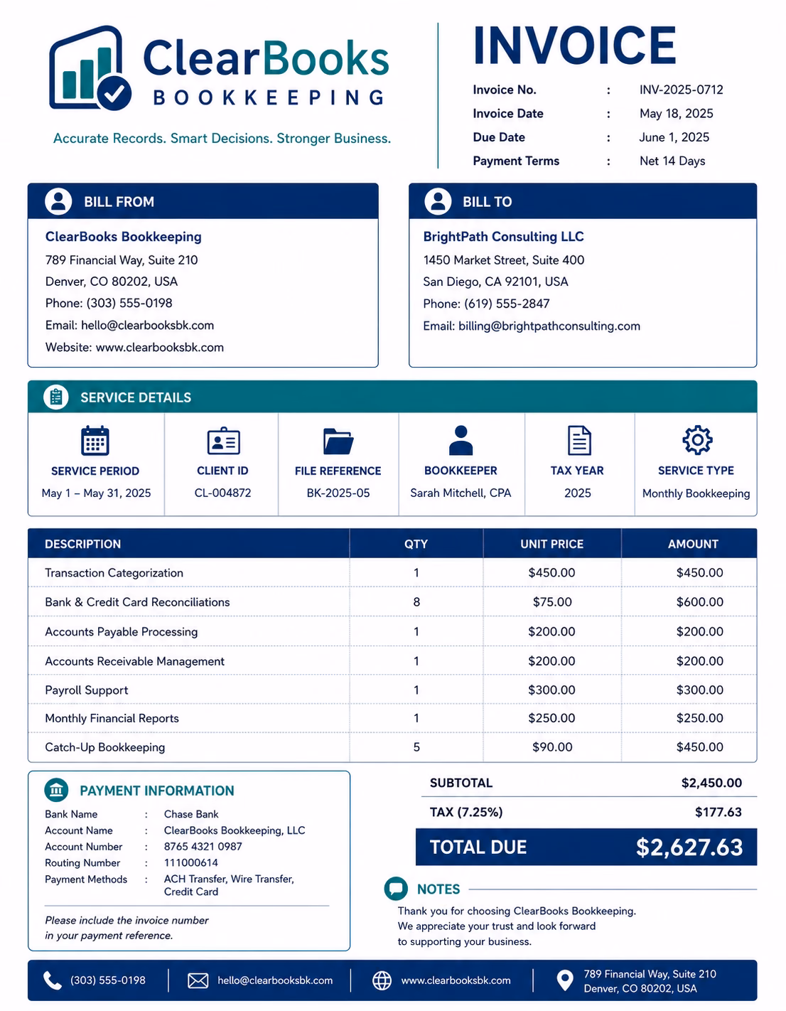 Free Broker Invoice Template Broker invoice template showing brokerage services, transaction details, commission charges, and payment information
